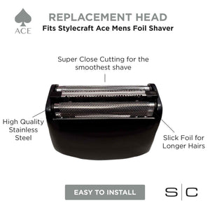 Stainless Steel Slick Foil for the Ace Waterproof Triple Foil Shaver