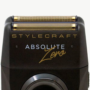 Absolute Zero Professional Double Foil Shaver front view double foil detail