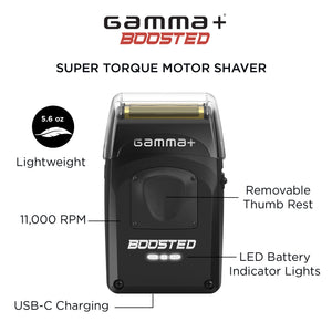 Boosted Professional Foil Shaver
with features highlighted on a white background
