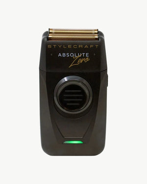Absolute Zero Professional Double Foil Shaver front view with light indicator lit