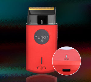 Uno 2.0 Professional Single Foil Shaver on a dark gradient background.