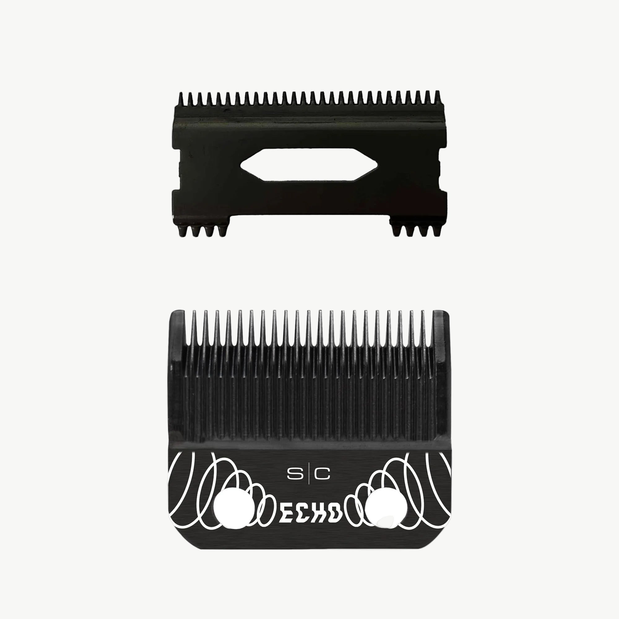 Black DLC Echo Clipper Blade & Shallow Tooth 2.0 Cutter
