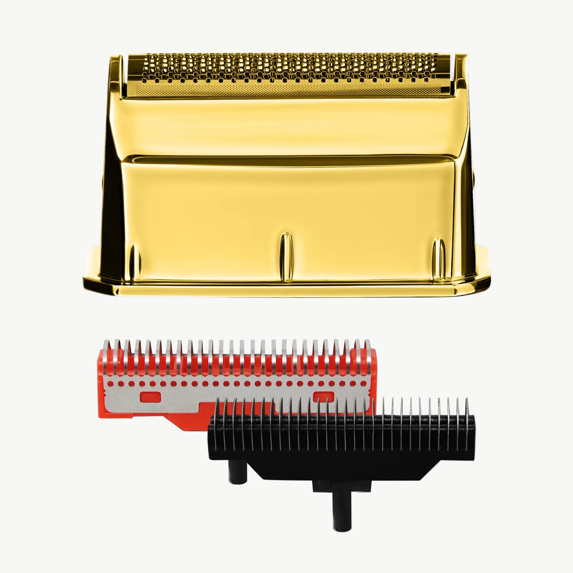 Gold Titanium Single Foil and Echo & Forged Cutters for the Uno Shaver