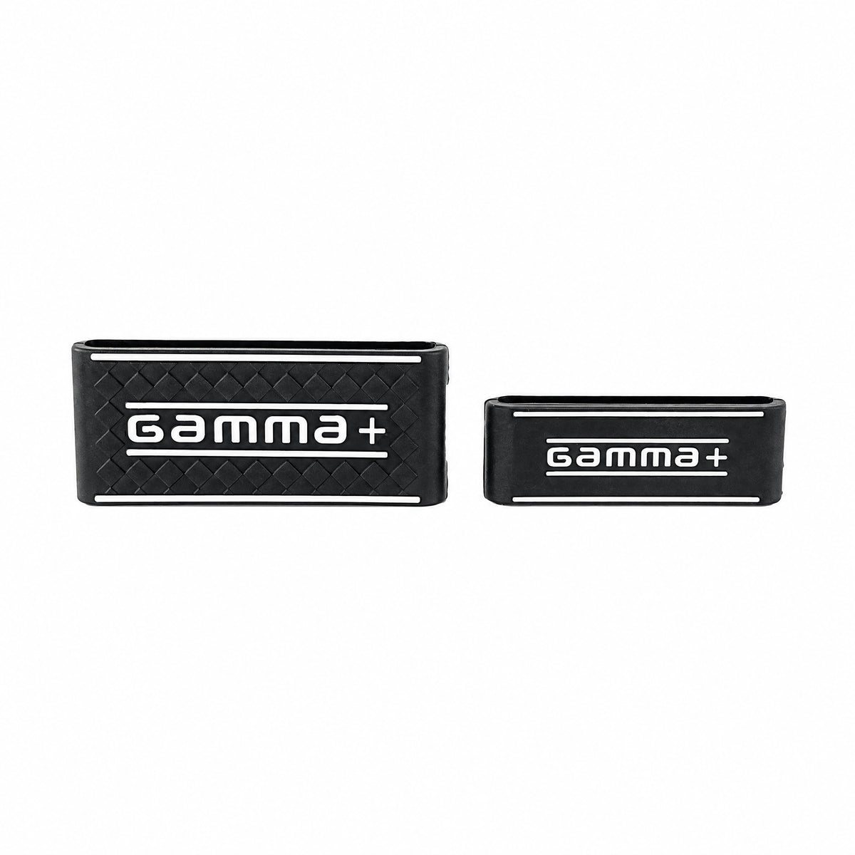 Pro Barber Clipper and Trimmer Grip Band Set of 2 in black and white with Gamma+ logo