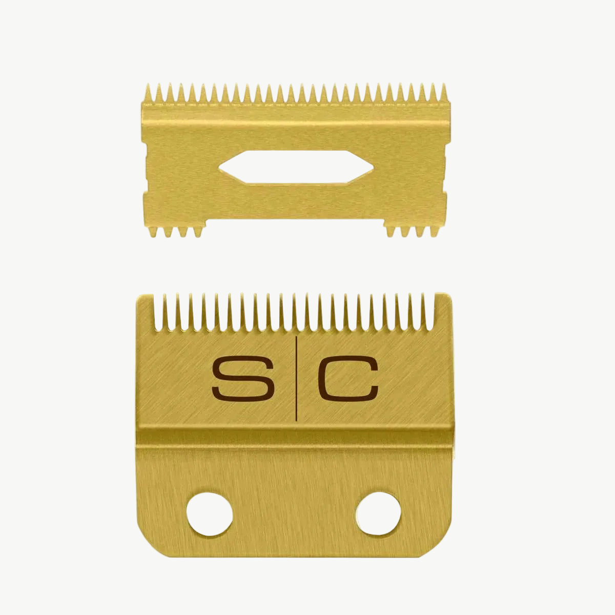 Gold Titanium Fade Clipper Blade & Slim Deep Tooth Cutter