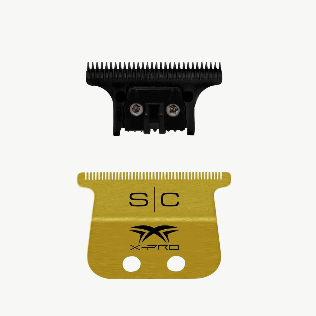 Gold Titanium X-Pro Wide Trimmer Blade & Black DLC "The One" Cutter