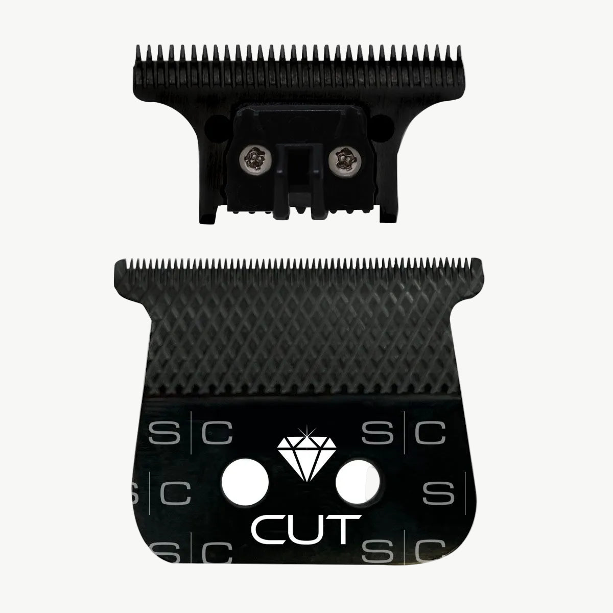 Black DLC Diamond Cut Wide Trimmer Blade and "The One" Cutter