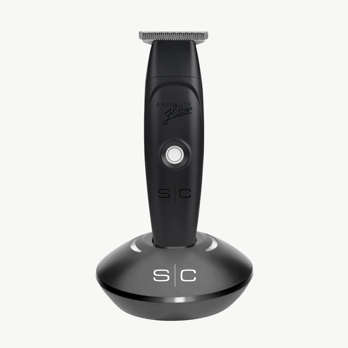 Absolute Hitter Trimmer front facing on charging base
