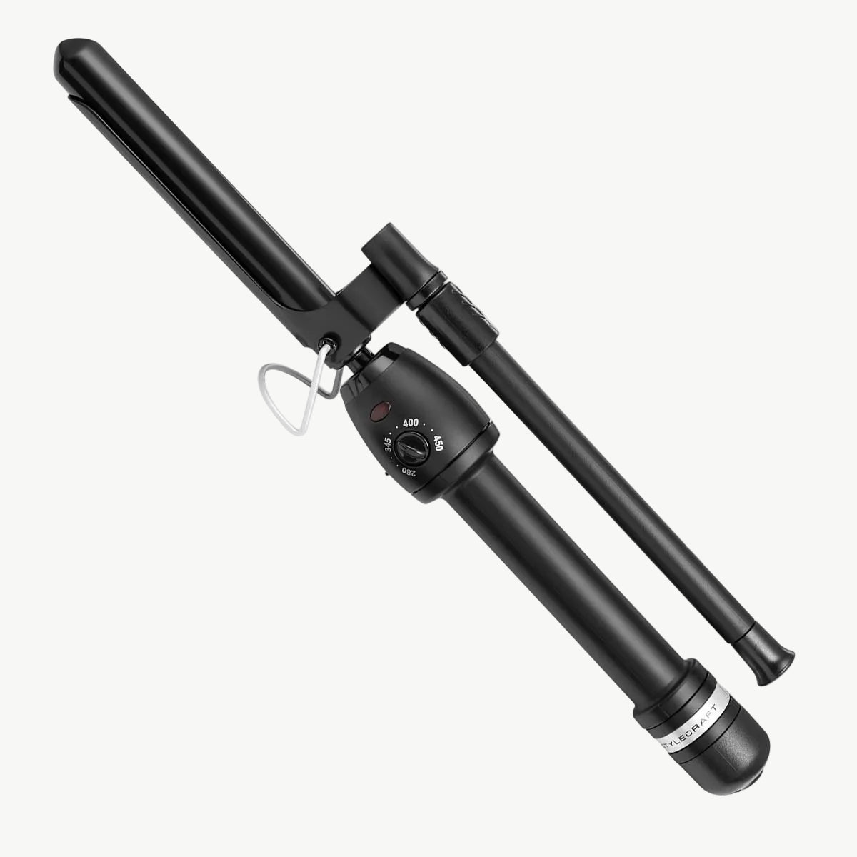 Stay-Temp Black Gold Marcel Curling Iron 0.75 inch viewed from the side