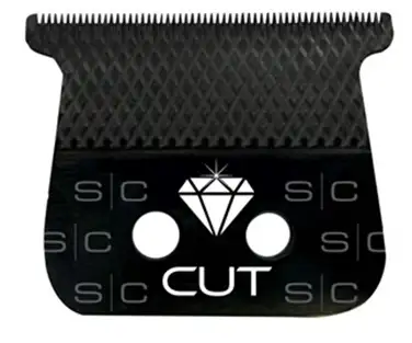 Replacement Diamond Cut Fixed Black Diamond DLC Hair Trimmer Blade with The One Cutter Set