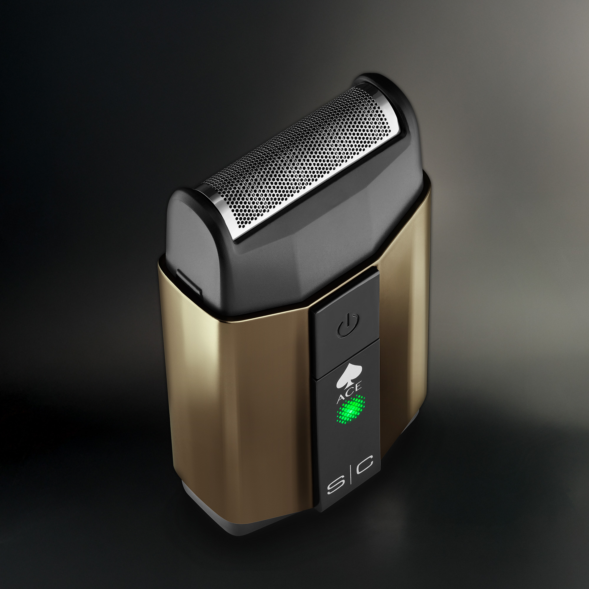 Side shot of the trimmer in gold