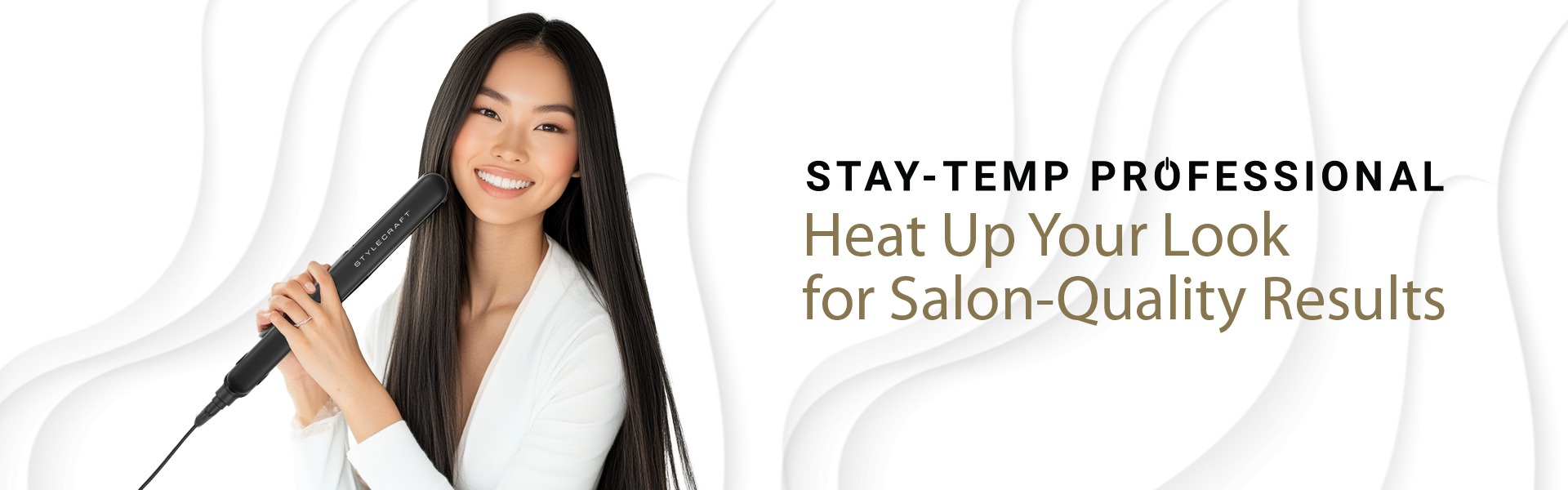 product banner with gold background