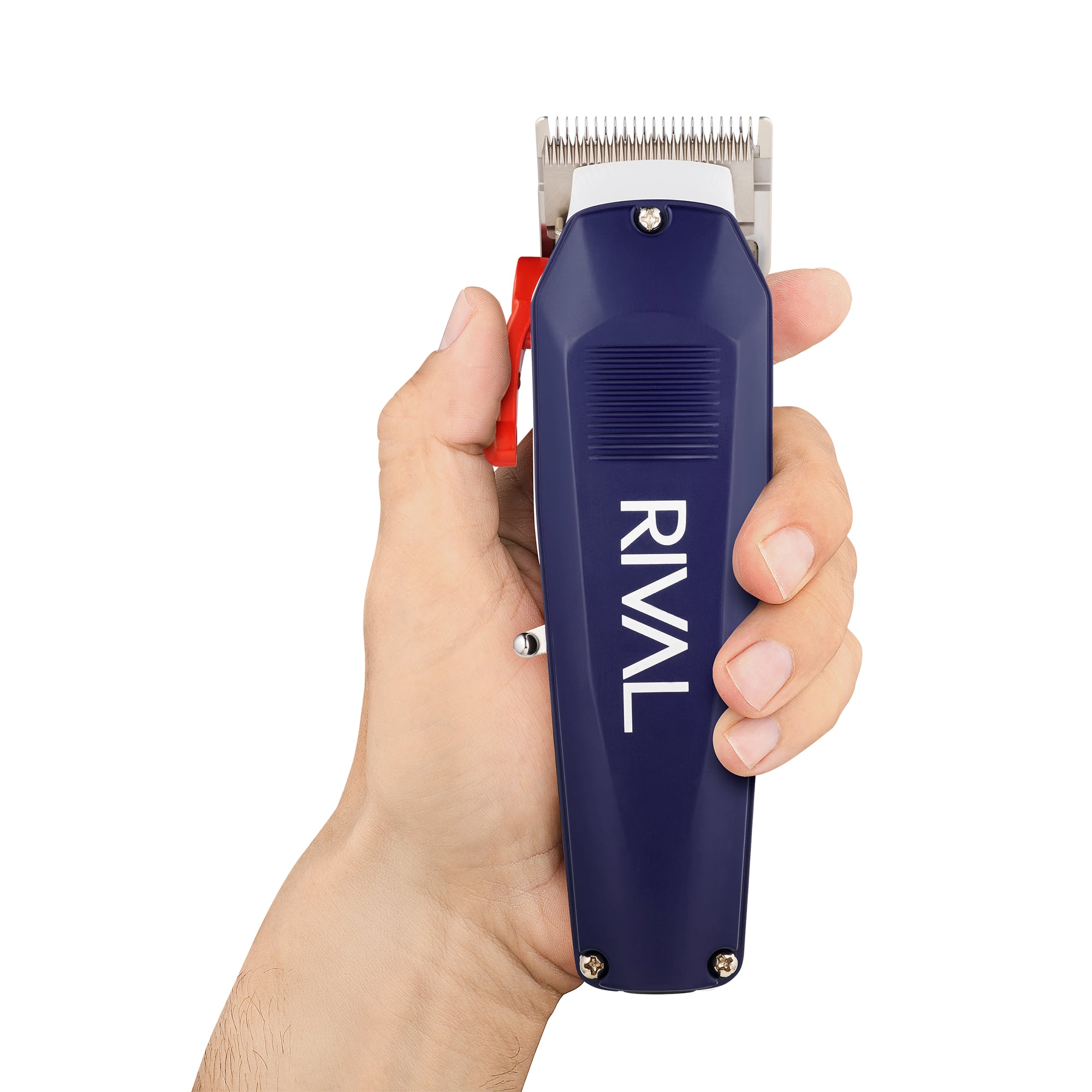 Image of the trimmer in black and gold in charging stands