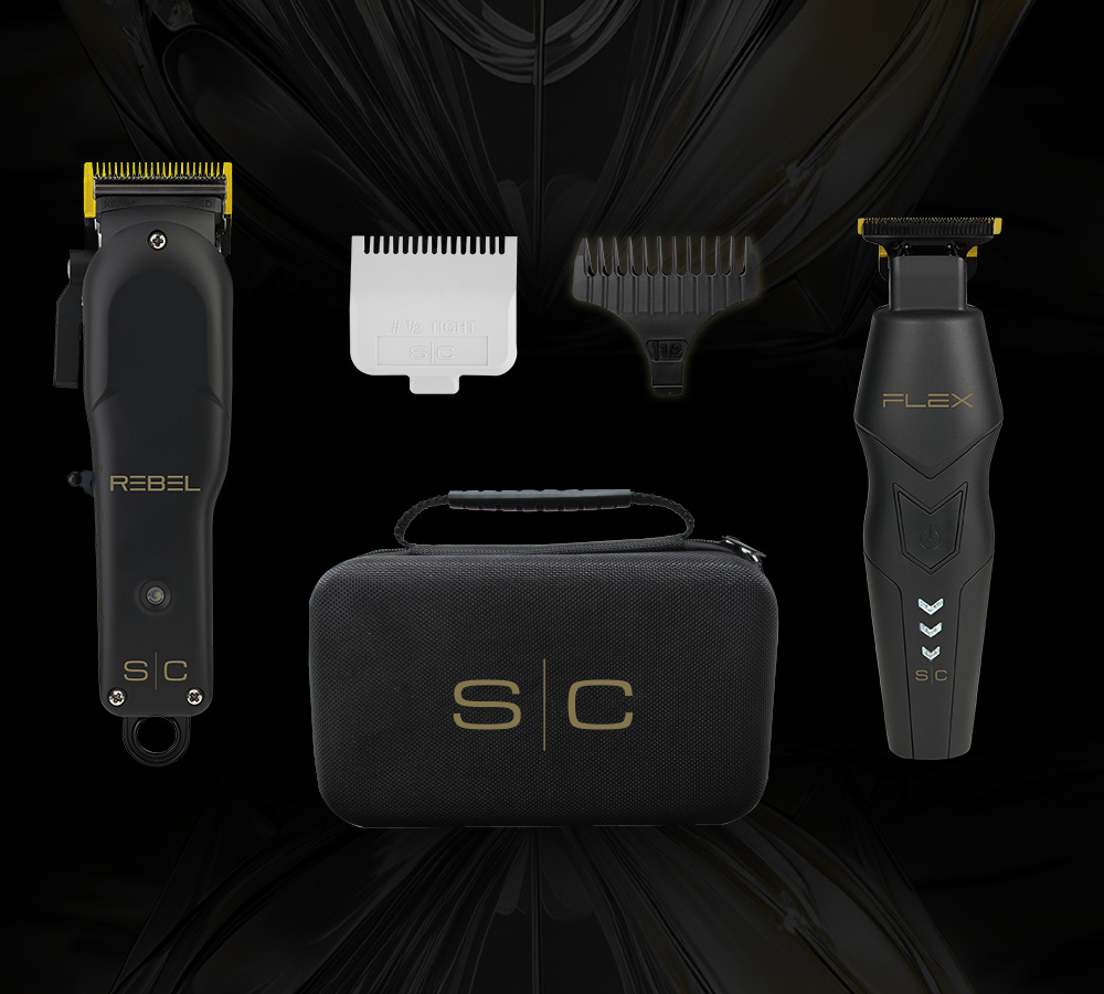 Super Set Rebel Clipper Flex Trimmer Combo With Travel Case | StyleCraft US