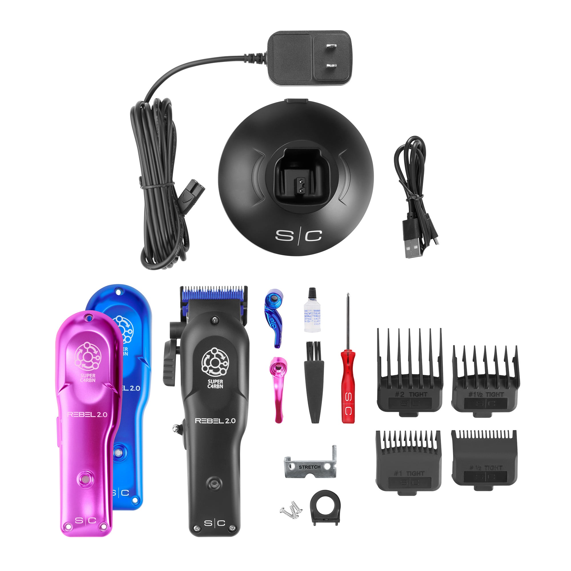 Image of all of the items included in the box.