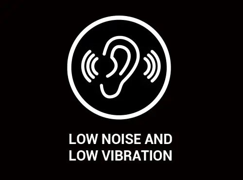 low noise and low vibration icon